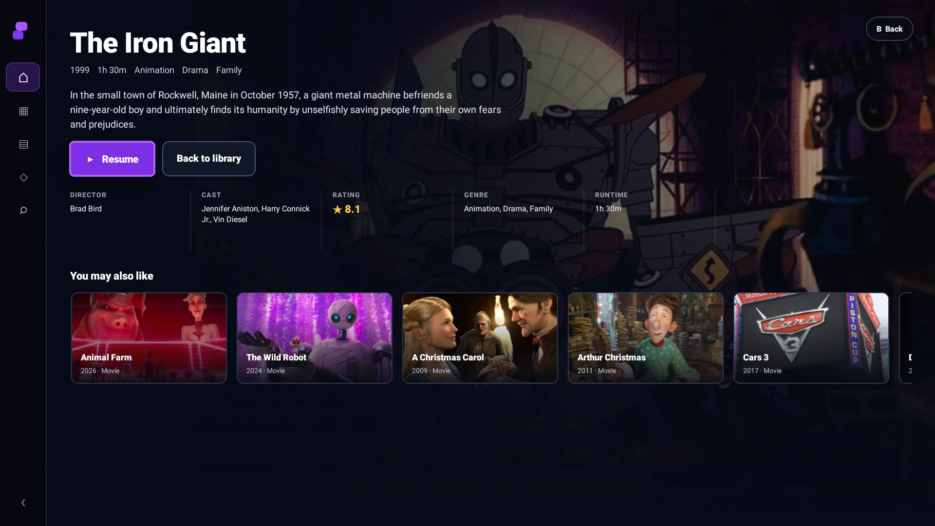 Finetic title details on Fire TV